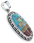 Multicolor Native American Village Design Jewelry Pendant YS69941